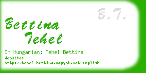 bettina tehel business card